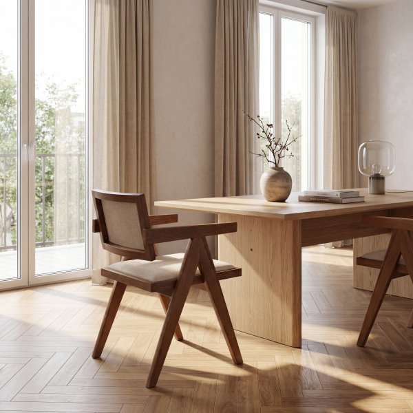 Lenestol Valn�tt/Lin 100 % FSG-sertifisert heltre eik - Greta