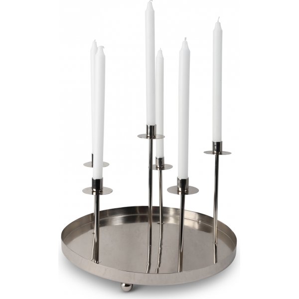 Lysestake Myra for 6 lys - Krom Lysestake Myra for 6 lys - Krom