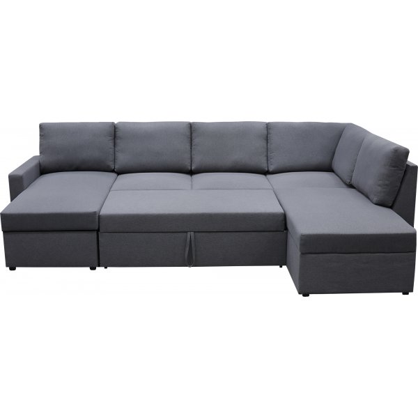 Sovesofa U-formet mørkegrå - Dream Sovesofa U-formet mørkegrå - Dream