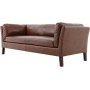 Sofa 3-seter brun vintage PU 198 cm - Heritage Sofa 3-seter brun vintage PU 198 cm - Heritage