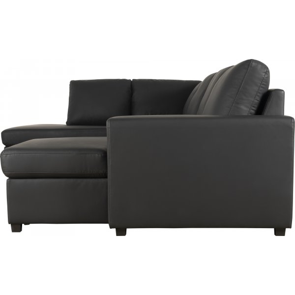 Solna U-sofa i svart PU A3D Solna U-sofa i svart PU A3D