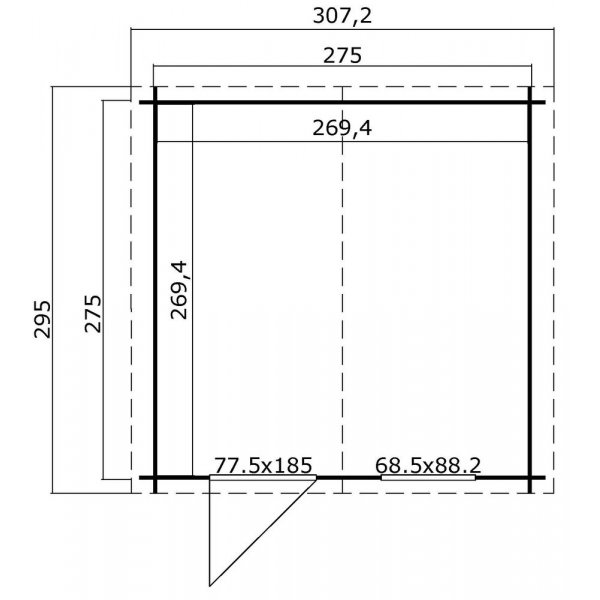 Oppbevaringsbod Abel C - 7,6 m² Oppbevaringsbod Abel C - 7,6 m²