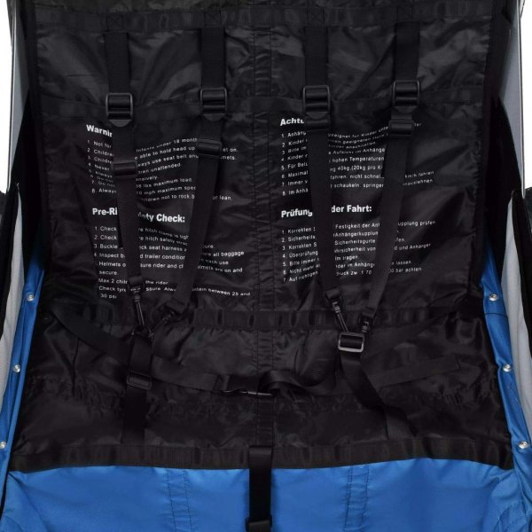 Sykkelvogn/joggevogn med støtdempere - Blå Sykkelvogn/joggevogn med støtdempere - Blå