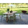 Spisegruppe Salt teak: Klaffbord i teak inkl. 4 stk. Nordan stoler