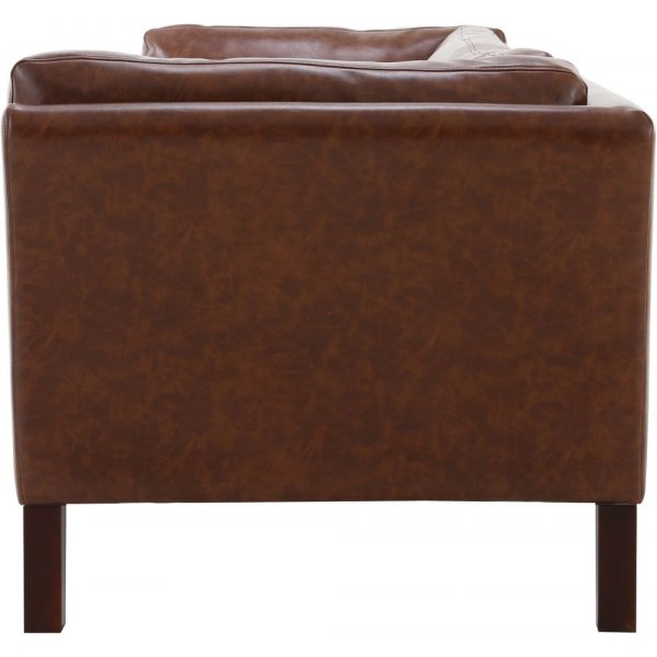 Sofa 3-seter brun vintage PU 198 cm - Heritage Sofa 3-seter brun vintage PU 198 cm - Heritage