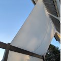 Kundebilde Solseil 3x3 meter beige parasoll balkong UV-beskyttelse