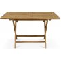 Salt sammenleggbart bord i teak - 140x80 cm