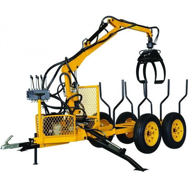 T�mmertilhenger med l�ftekran - Maks l�ftekapasitet 300 kg