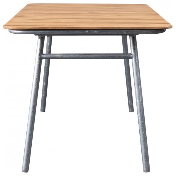 Mllan bord 120x80cm - Teak / Galvanisert stl + Rengjringsspray for utembler