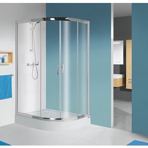 Kvadrant TX dusjhjørne med gulv - 5 mm glass (venstre modul) Kvadrant TX dusjhjørne med gulv - 5 mm glass (venstre modul)
