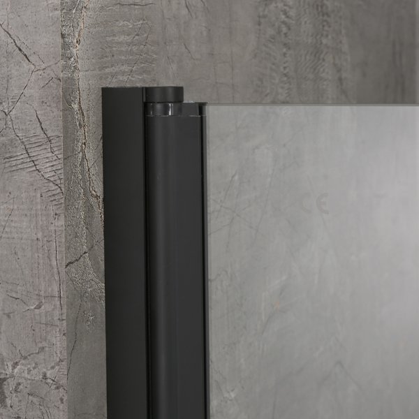 Badekarvegg Novelle - Avrundede hjørner | svart Badekarvegg Novelle - Avrundede hjørner | svart
