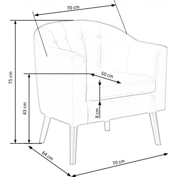 Aric lenestol - Mørkegrønn/svart Aric lenestol - Mørkegrønn/svart