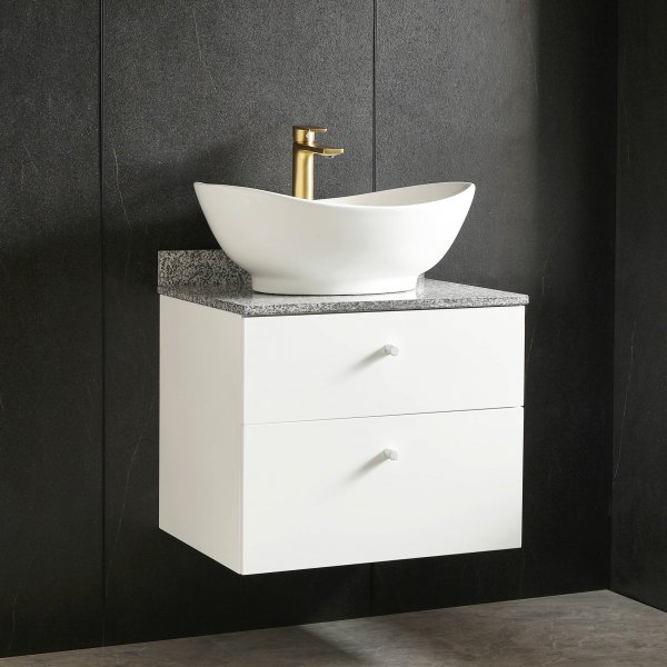 Toalett 60 cm | Marmorbenkeplate | Med servant | Cauda