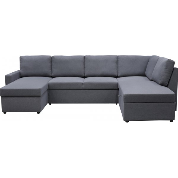 Sovesofa U-formet mørkegrå - Dream Sovesofa U-formet mørkegrå - Dream