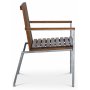 Alva spisestol - Teak / Galvanisert stl