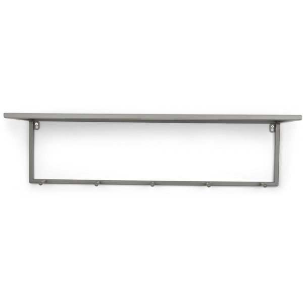 Hattehylle 75 cm bred i grått metall Hattehylle 75 cm bred i grått metall