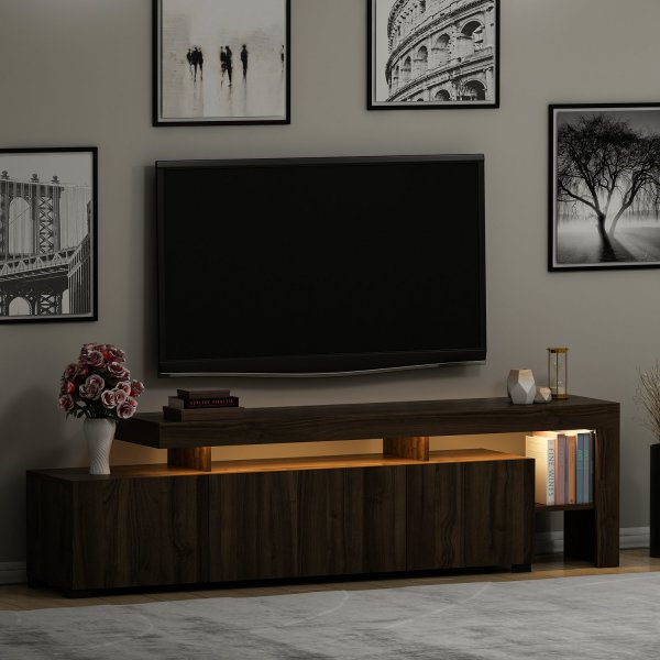 TV-stativ Beliz 192 cm - Valnøtt TV-stativ Beliz 192 cm - Valnøtt