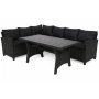 Hjrnesofa Lagos med bord - Mrkegr/gr melert