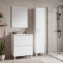 Baderomspakke 60 cm hvit med h�yskap og speil - Split + 2.00 x Baderomskrok