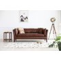 Sofa 3-seter brun vintage PU 198 cm - Heritage Sofa 3-seter brun vintage PU 198 cm - Heritage