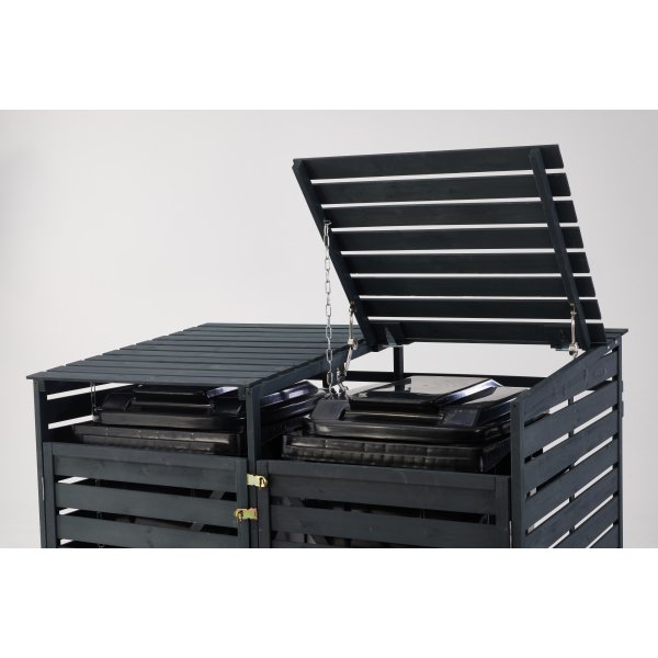 Søppellager i tre | Grå Søppellager i tre | Grå