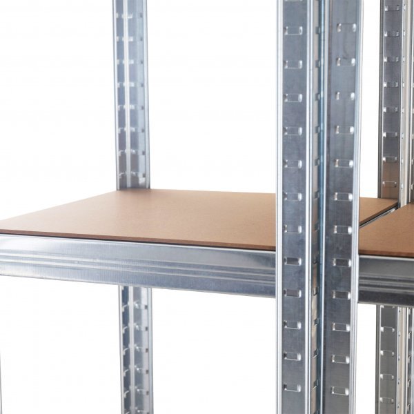 Tre oppbevaringshyller i galvanisert st�l - 40�40�180 cm