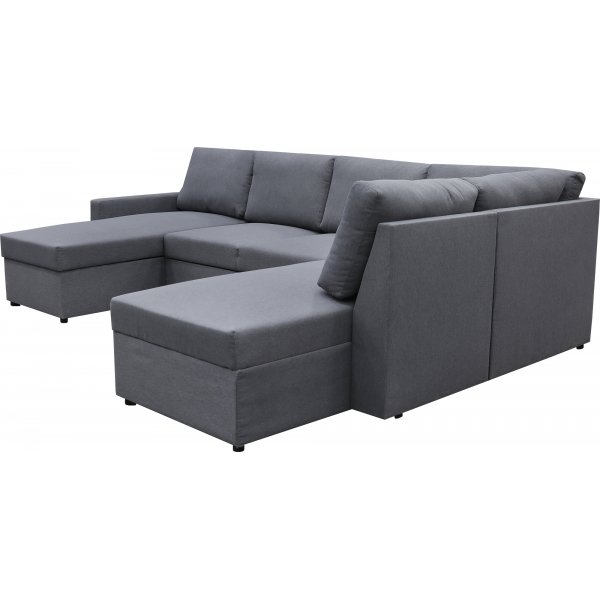Sovesofa U-formet mørkegrå - Dream Sovesofa U-formet mørkegrå - Dream