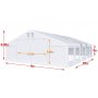 Partytelt i PVC - 8 x 26 m