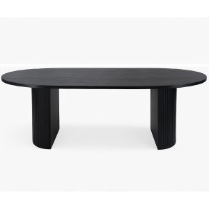 Bordplate 200x90 cm - svartbeiset eikefiner