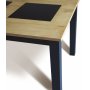 Spisebord 180x90 cm eik med svarte plater Spisebord 180x90 cm eik med svarte plater