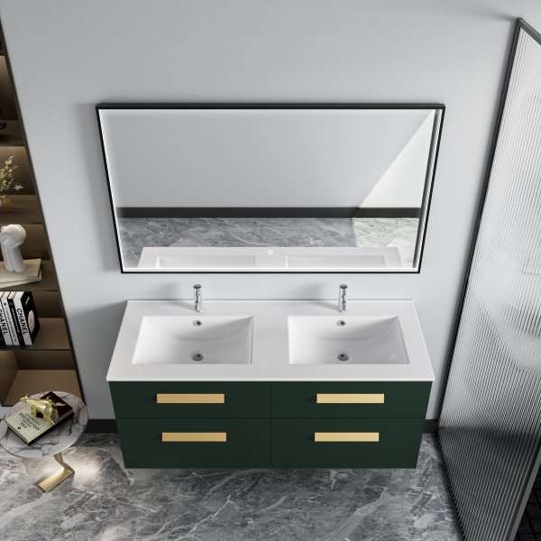 Baderomsmbler Lima - Sort & Messing + Toalettpapirholder