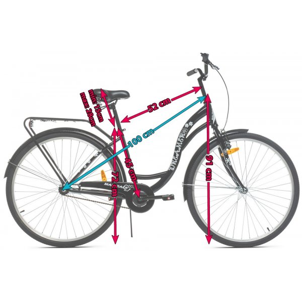 Damesykkel Dreamer 28\\\" - Svart