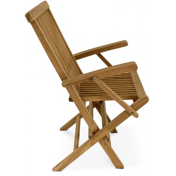 Saltö stol med armlener - Teak + Tekstilimpregnering for utemøbler Saltö stol med armlener - Teak + Tekstilimpregnering for utemøbler