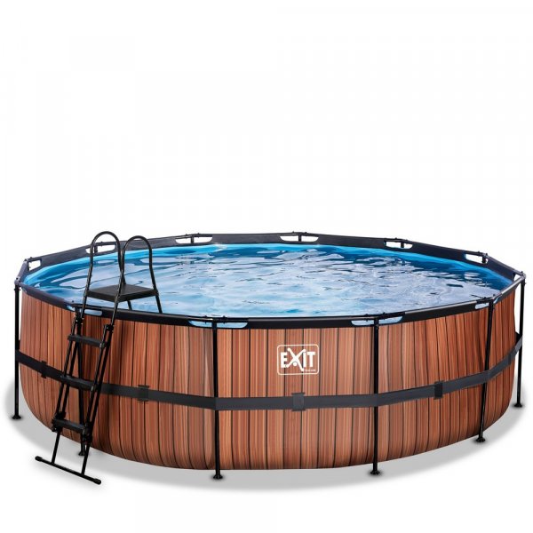 Basseng  488x122cm med sandfilterpumpe - Brun