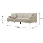 Sofa 3-seter beige moderne - Hanna Sofa 3-seter beige moderne - Hanna