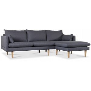 Kleo sofa med divan - M�rkegr�