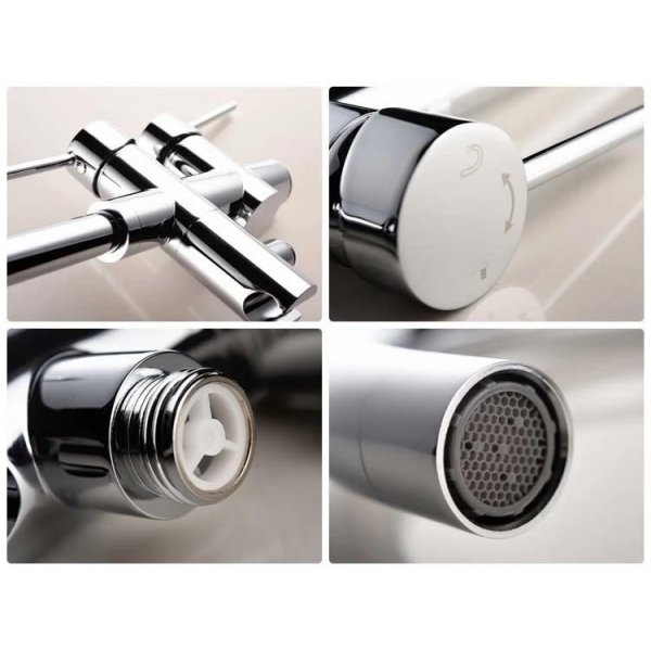 Frittstende badekarbatteri L006 - Krom