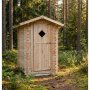 Utendørs toalett i tre 128x102x217,8cm - Ventilasjon og værbestandig tak Utendørs toalett i tre 128x102x217,8cm - Ventilasjon og værbestandig tak