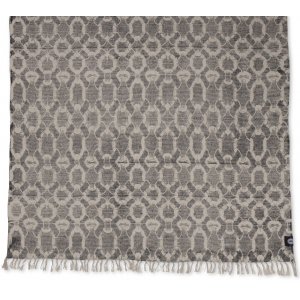 Steinvasket bomullsteppe Manchester svart - 160x230 cm