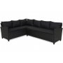 Hjrnesofa Lagos med bord - Mrkegr/gr melert