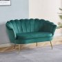 1 2-seters sofa grønn/messing - Kingsley