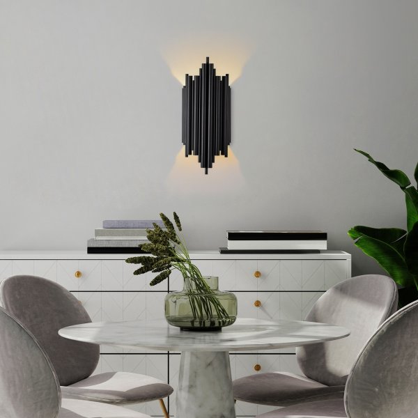 Reis vegglampe 13340 - Sort