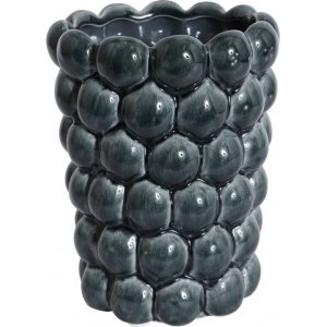 Bl� vase stor boble H20 cm