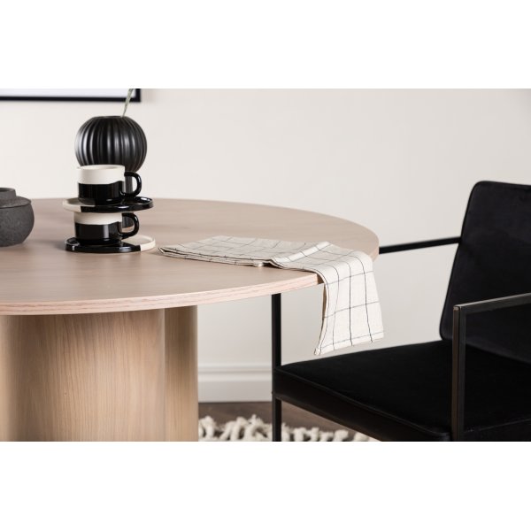 Spisebord rundt 110 cm hvitvasket - Olivia Spisebord rundt 110 cm hvitvasket - Olivia