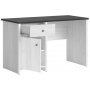 Salvador skrivebord 120 cm - Hvit/svart