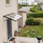 Inngangsmarkise i svart polykarbonat 90x140 cm - Tak over d�r