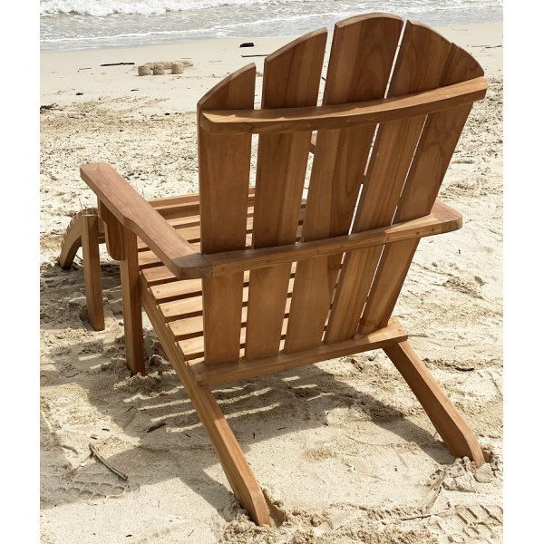 Saltö dekkstol med fotskammel - Grå teak + Tekstilimpregnering for utemøbler Saltö dekkstol med fotskammel - Grå teak + Tekstilimpregnering for utemøbler