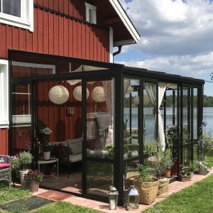 Sunrise Uterom - 3,7 x 2.9 m (Svart)