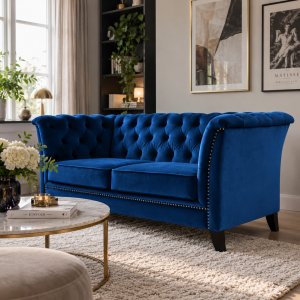 Sofa 2-seter Chesterfield blå - Milton Sofa 2-seter Chesterfield blå - Milton