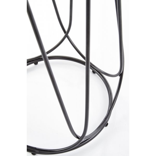 Bobby sidebord Ø40 cm - Valnøtt/svart Bobby sidebord Ø40 cm - Valnøtt/svart